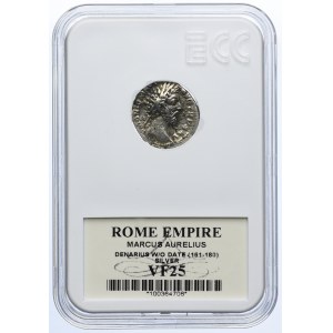 Cesarstwo Rzymskie, Marek Aureliusz, denar (161-180), GCN VF25