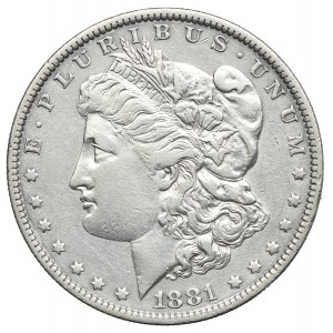 USA, 1 dolar 1881, Filadelfia - Morgan Dollar