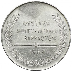 Medal Cieszyn Wystawa monet, medali i banknotów 1969, srebro