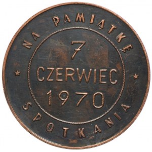 Medal Cieszyn Cieszyńscy Numizmatycy, na pamiątkę spotkania 1970