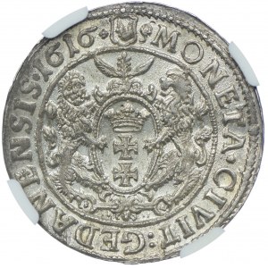 Zygmunt III Waza, ort 1616 Gdańsk, SA, NGC MS63