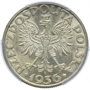 2 złote 1936 Żaglowiec, PCGS MS61