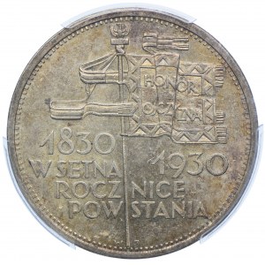 5 zlatých 1930 Banner - HYBRYDA - DVOJITÁ DÁTUM - PCGS MS62