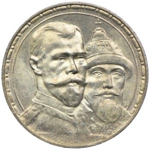 Rosja, Mikołaj II, rubel 1913 BC, Petersburg, 300 l. Romanowów, głęboki