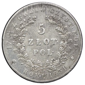 Novemberaufstand, 5 Zloty 1831 KG, Warschau