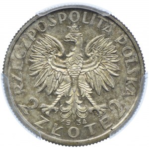 2 złote 1934, Głowa Kobiety, PCGS MS62