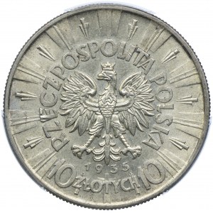 10 złotych 1935, Józef Piłsudski PCGS MS63