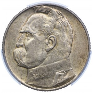 10 złotych 1937, Józef Piłsudski, PCGS AU58