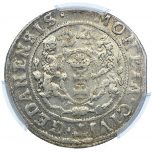 Zygmunt III Waza, ort 1624, Gdańsk, PCGS MS63