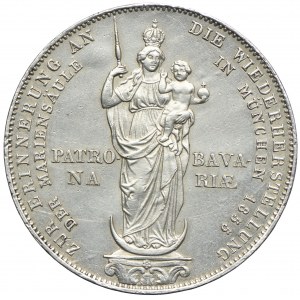 Niemcy, Bawaria, Maksymilian II Józef , talar 1855, Monachium