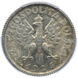 1 złoty 1924, Kobieta i Kłosy, Paryż PCGS MS62