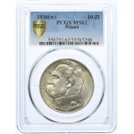 10 złotych 1936 Józef Piłsudski PCGS MS62