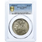 10 złotych 1936 Józef Piłsudski, PCGS MS62