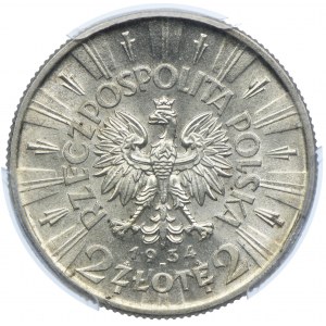 2 złote 1934, Józef Piłsudski, PCGS MS64