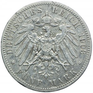 Niemcy, Prusy, Wilhelm II, 5 marek 1903 A, Berlin