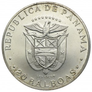 Panama, Simon Bolivar, 20 balboa 1973 Coatesville (Franklin Mint)