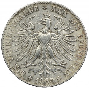 Niemcy, Frankfurt, talar (Vereinstaler) 1860, Frankfurt