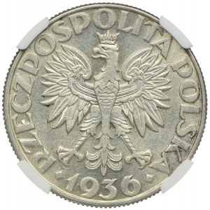 5 złotych 1936, Żaglowiec NGC UNC DETAILS