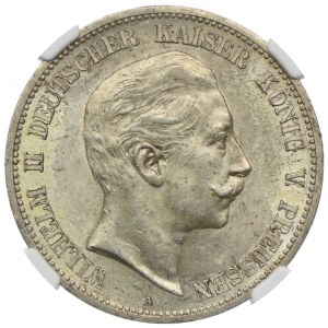 Niemcy, Prusy, 5 marek 1902 A, Berlin, Wilhelm II | NGC MS60