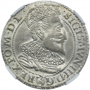 Zygmunt III Waza, szóstak 1596, Malbork NGC AU58