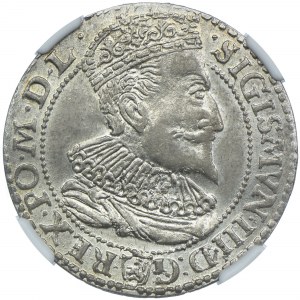Sigismund III. Vasa, Sixpence 1596, Malbork NGC AU58