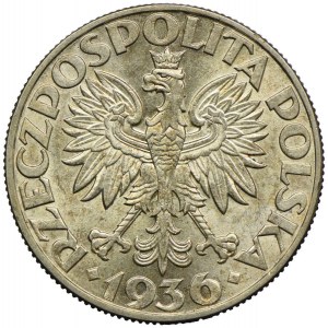 5 złotych 1936, Żaglowiec