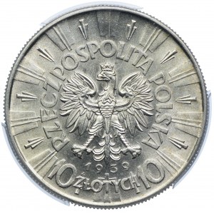 10 złotych 1939 Józef Piłsudski PCGS MS63