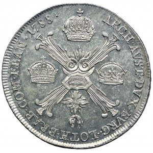 Niderlandy Austriackie, Józef II, 1/4 talara (kronentaler) 1788 B, Kremnica