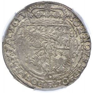 Jan II Kazimierz, ort 1653 AT, Poznań, PCGS AU55