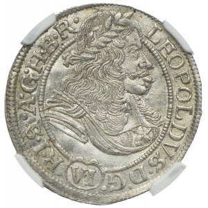 Schlesien unter habsburgischer Herrschaft, Leopold, 6 Krakjars 1674 SHS, Wrocław, NGC MS64
