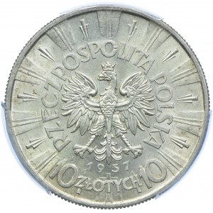 10 złotych 1937 Józef Piłsudski PCGS MS62