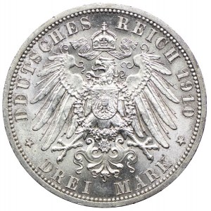 Niemcy, Saksonia, 3 marki 1910 A, Berlin