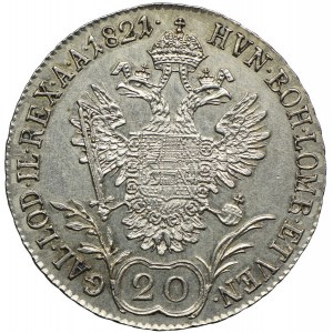 Österreich, Franz II., 20 krajcars 1821 A, Wien