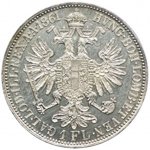 Austria, Franciszek Józef I, 1 floren 1861 A, Wiedeń