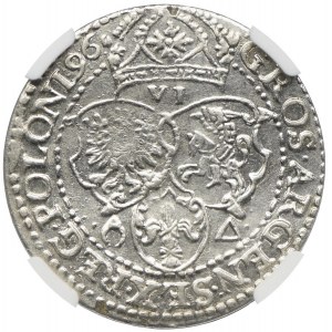 Žigmund III Vasa, šesťpence 1596 otvorený prsteň, Malbork NGC MS62