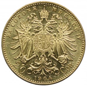 Österreich, Franz Joseph I., 20 Kronen 1904 Wien