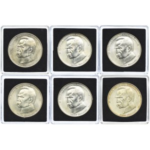 Zestaw 50.000 złotych 1988 Józef Piłsudski (6 szt.)