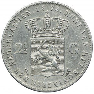 Niderlandy, Wilhelm III, 2 1/2 guldena 1872 Utrecht