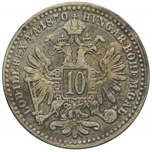 Austria, Franciszek Józef I, 10 krajcarów 1870, Wiedeń