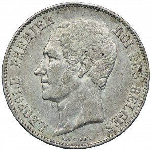 Belgia, Leopold I, 5 franków 1849 Bruksela