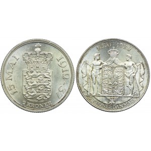 Dänemark, Krystian X, 2 Kronen 1937, 1930 Kopenhagen (2Stk).