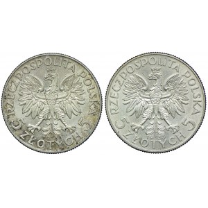 5 złotych 1933 Głowa Kobiety (2szt.)