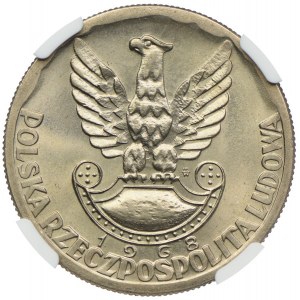 10 zlatých 1968 XXV. výročie Poľskej ľudovej armády, NGC MS66