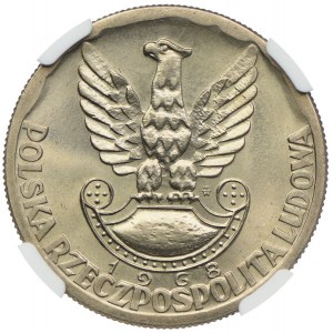 10 złotych 1968 XXV lat Ludowego Wojska Polskiego, NGC MS66