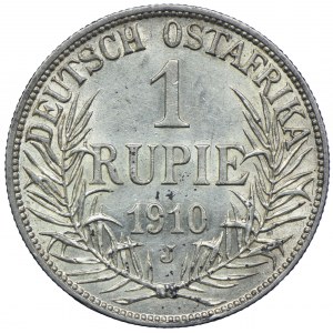 Deutsch-Ostafrika, Wilhelm II, 1 Rupie 1910 J, Hamburg