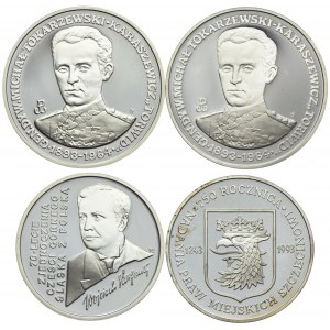 Zestaw lustrzanek, 100.000, 200.000 złotych 1991-93 (4szt.)