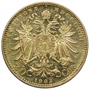 Austria, Franciszek Józef I, 20 koron 1903 Wiedeń