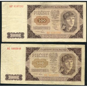 Zestaw, 500 złotych 1948 (2 szt.)