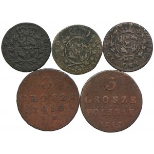 Zestaw groszy 1765-1817 (5szt.)