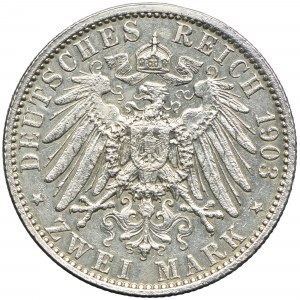 Niemcy, Saksonia-Weimar-Eisenach, Wilhelm Ernest, 2 marki 1903 A, Berlin
